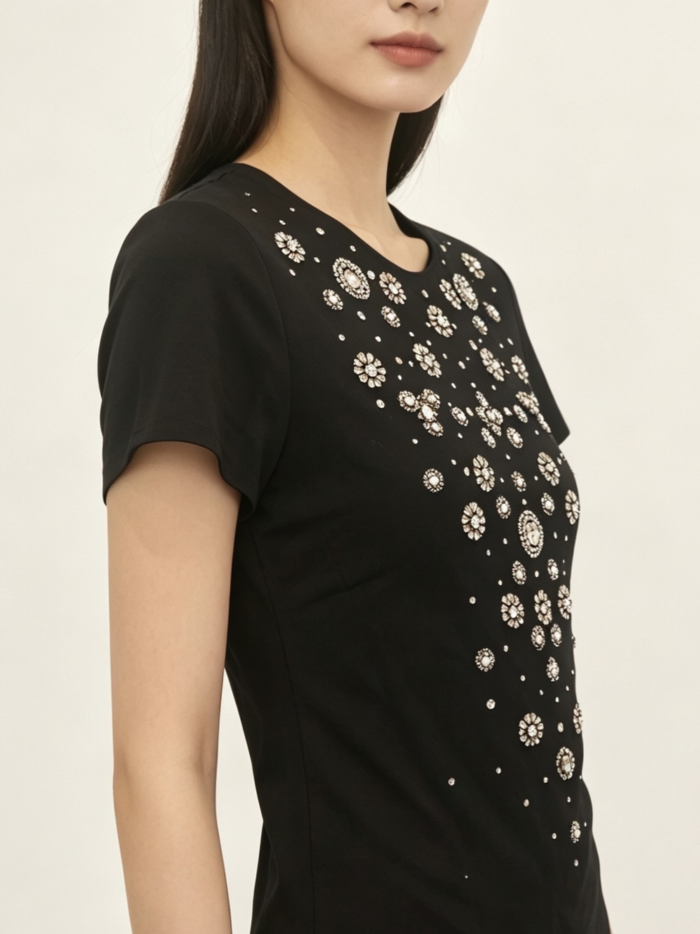 Alexander McQueen Black crystal rhinestones top - Picture 4 of 10